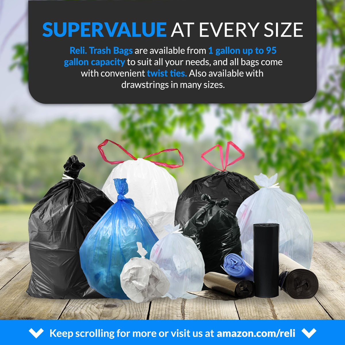 45 Gallon Heavy Duty Trash Bags W3236