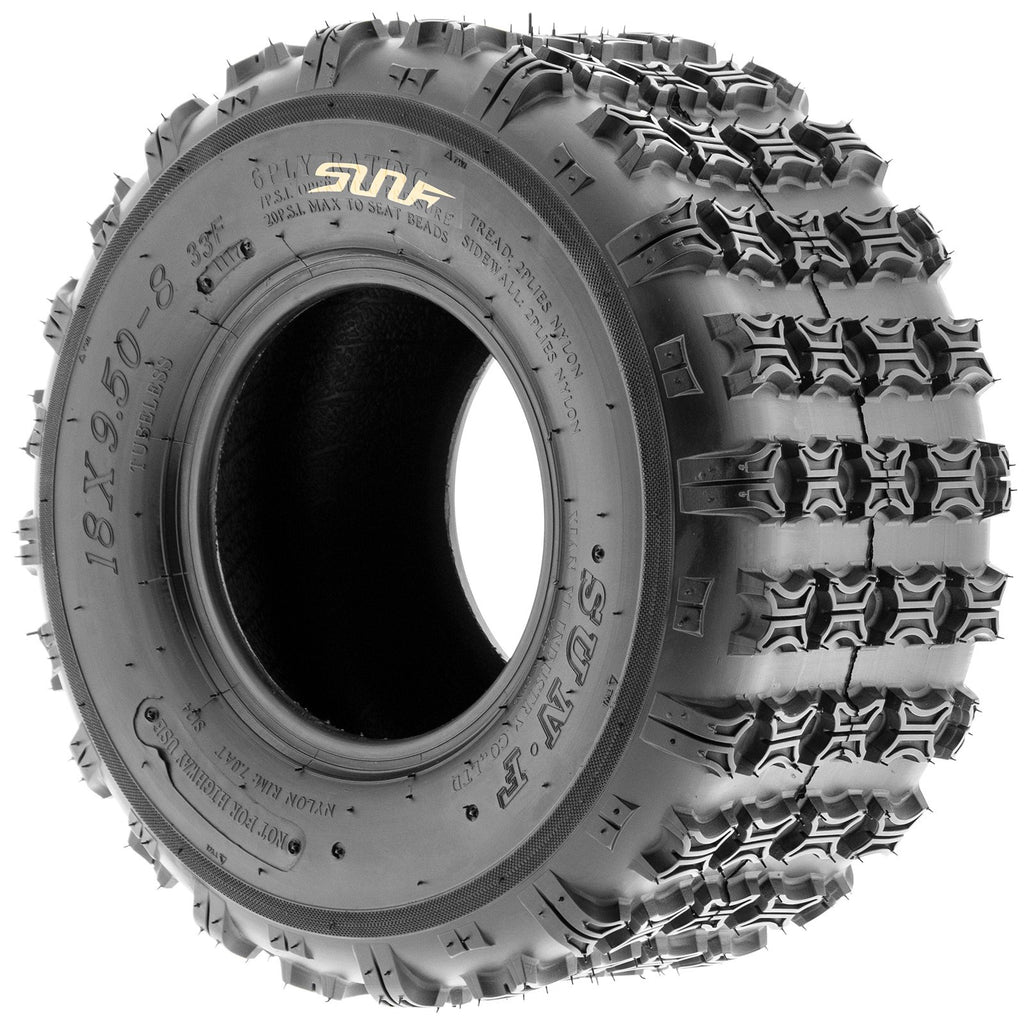 Set of 4 Sport ATV Tubeless Tires 19x7-8 Front & 18x9.5-8 Rear 4 Ply M351850