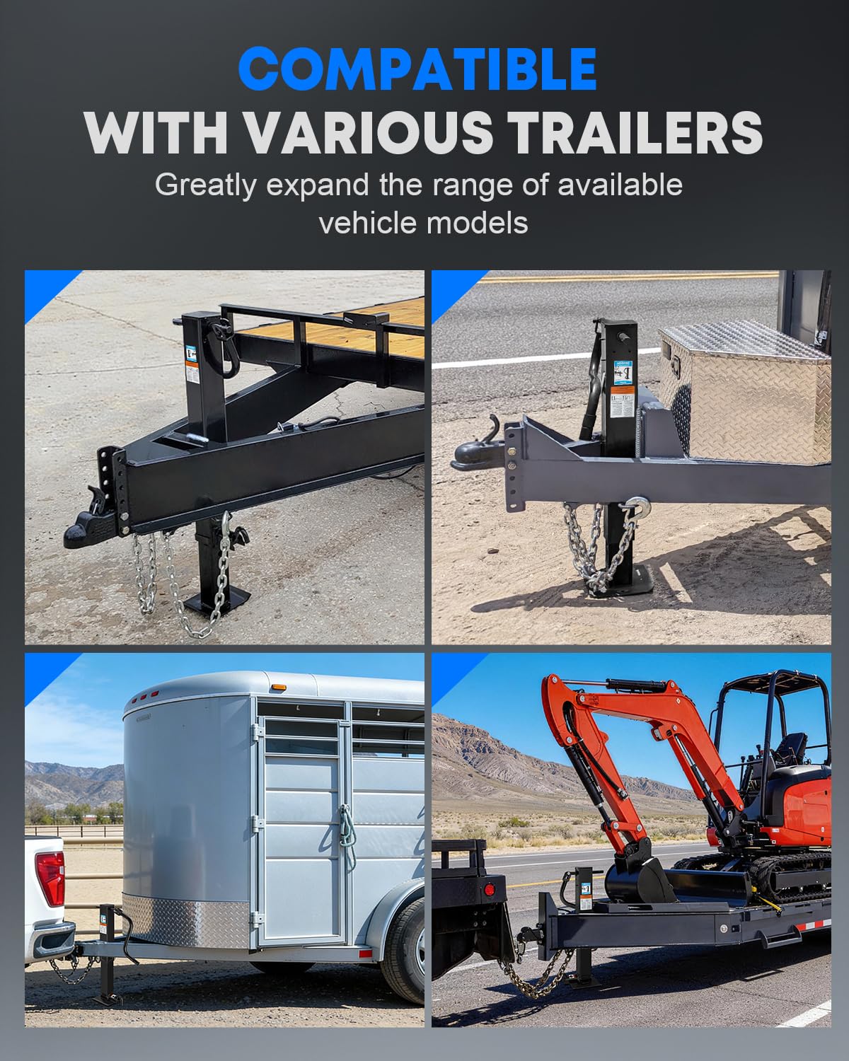12000 lbs Heavy Duty Trailer Jack C62804