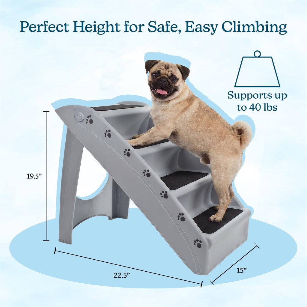 Lightweight Durable Plastic Dog Stairs Z733385