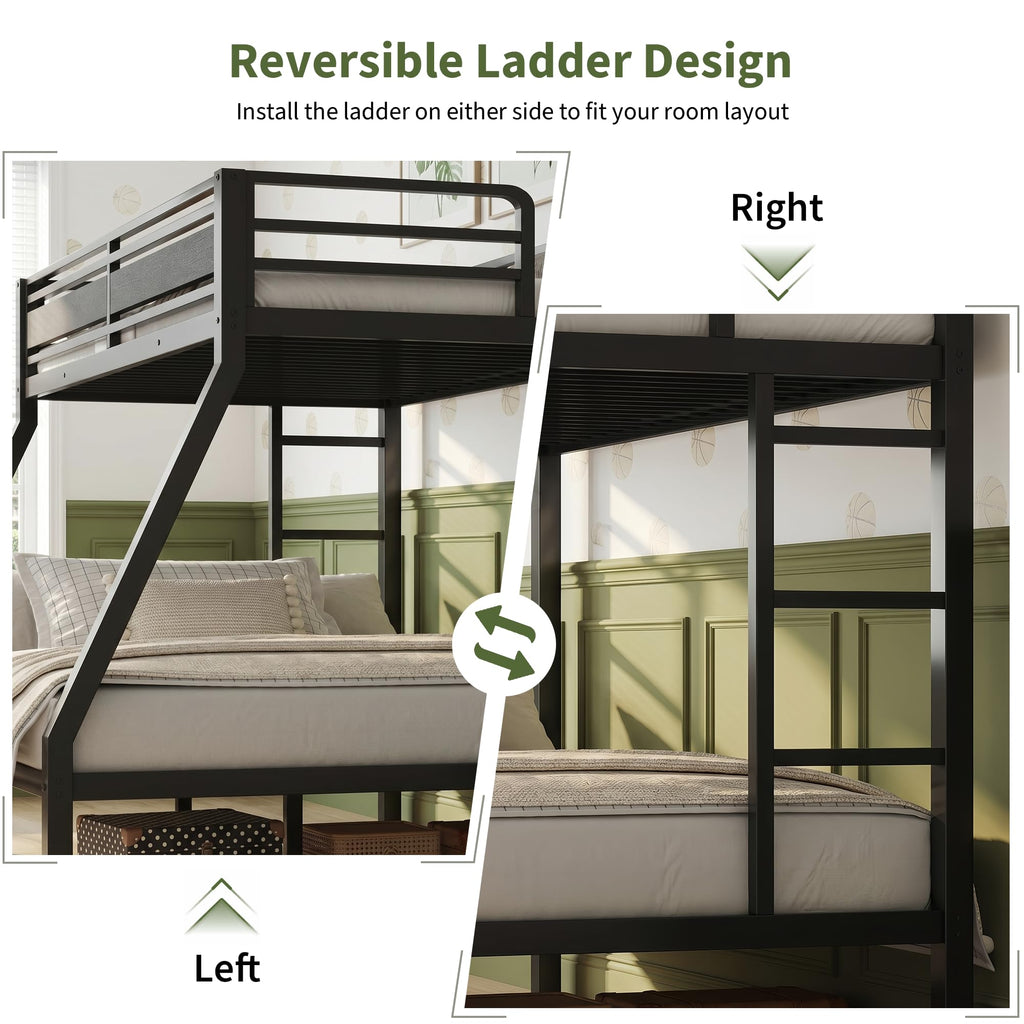 Black Twin Over Full Size Bunk Beds R30046
