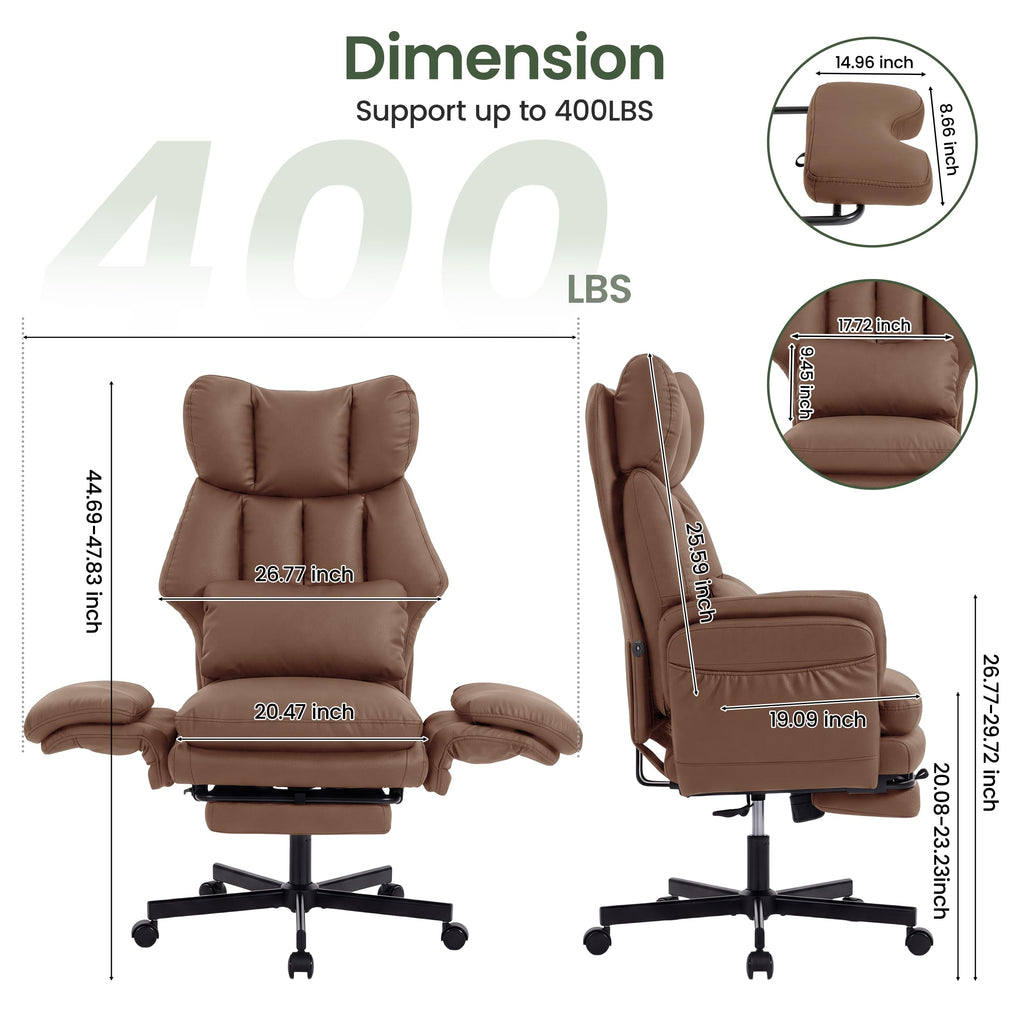 3D Kneading Massage Office Chair with Footrest M320