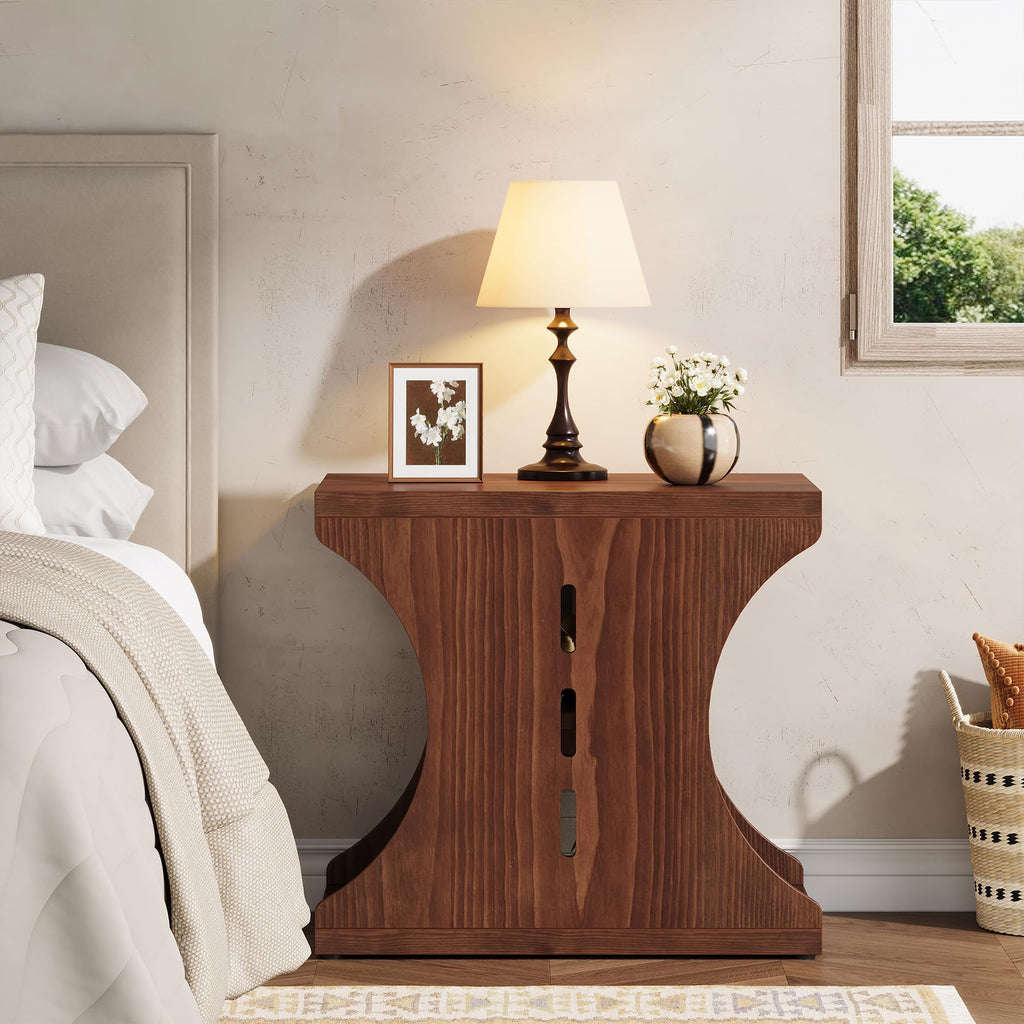 Brown Solid Wood Side End Table R77186