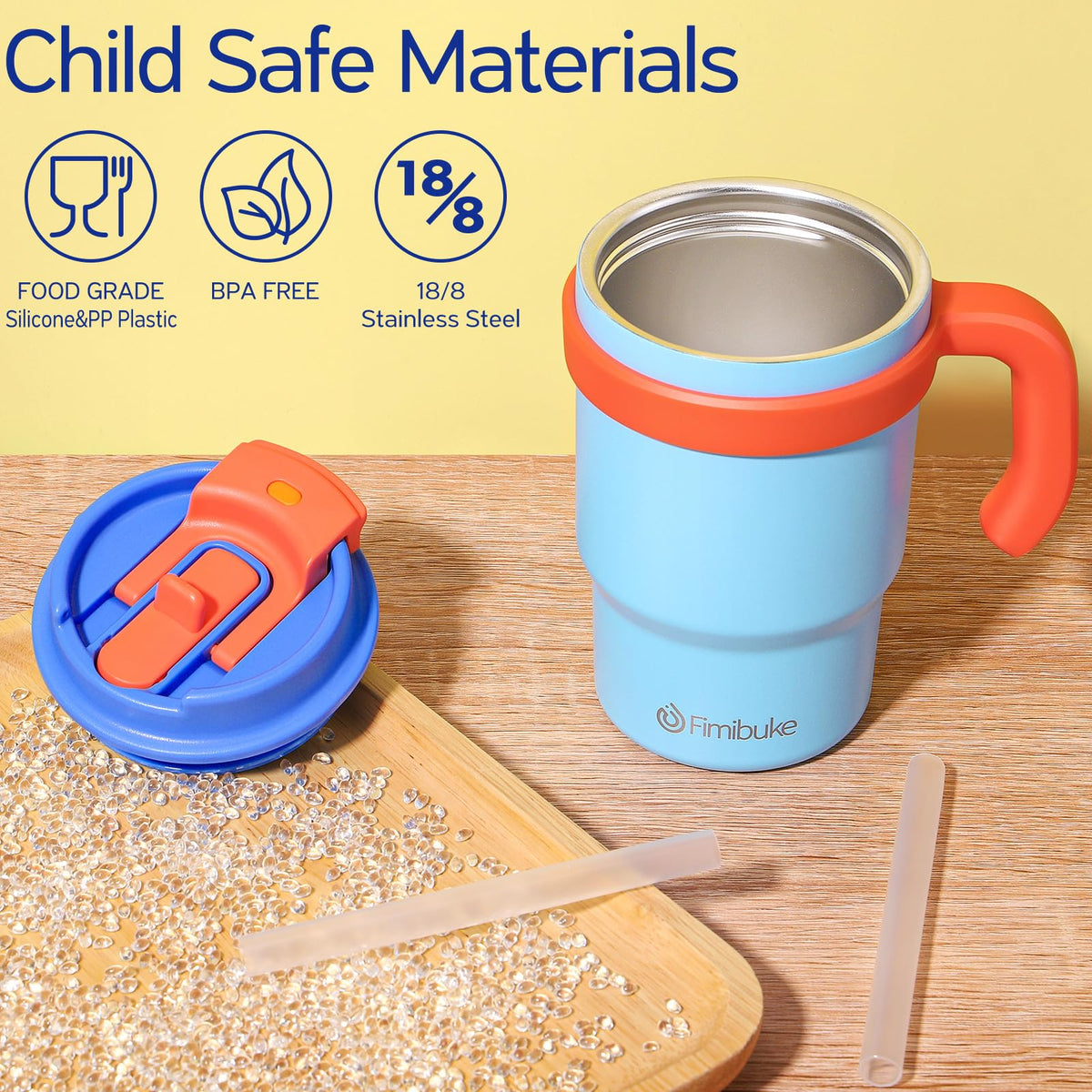 16oz Kids Insulated Tumbler with Handle, 2 Pack P55485