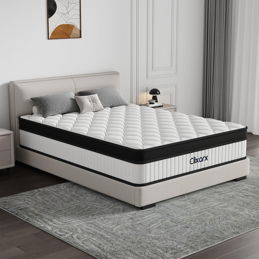 Full Size 12 Inch Hybrid Medium Firm Memory Foam Mattress Y43142