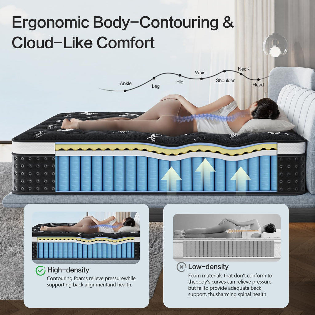 12 Inch Full Hybrid Mattress with Pocket Springs & Cooling Memory Foam B31977
