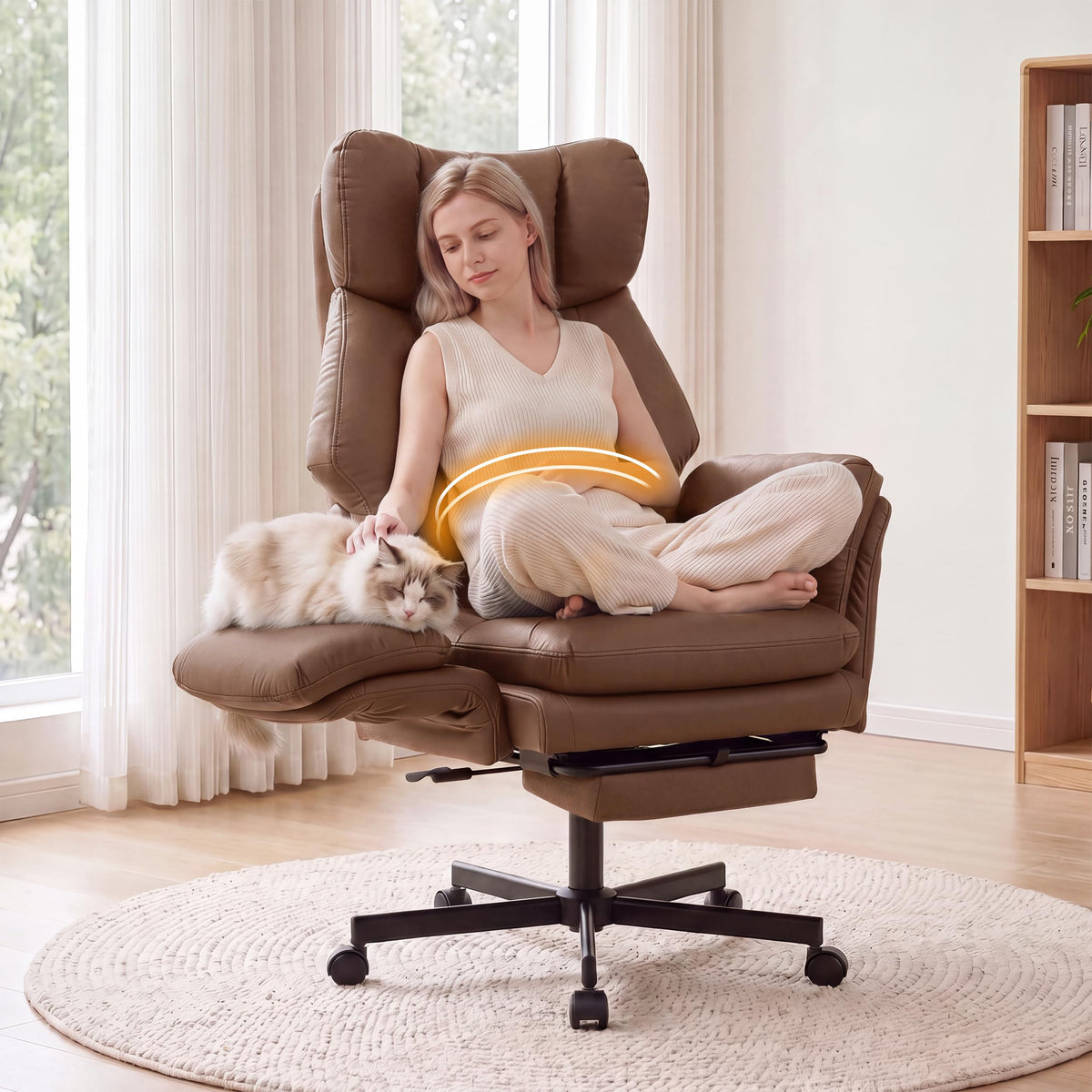 3D Kneading Massage Office Chair with Footrest M320