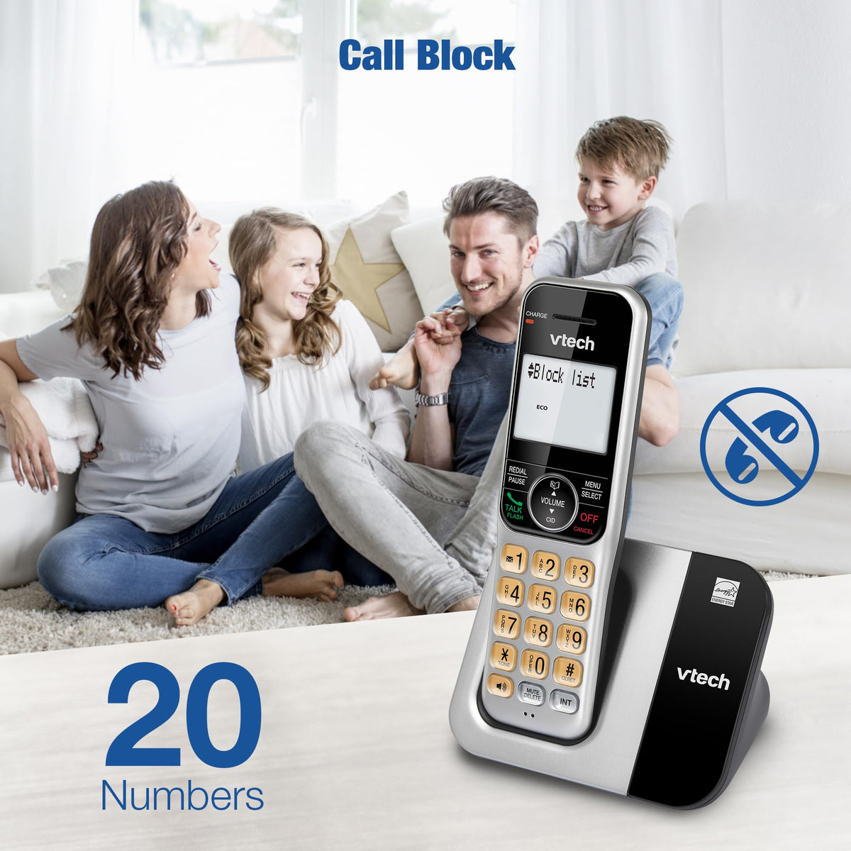 2-Handset Cordless Phone System with Call Block C41210