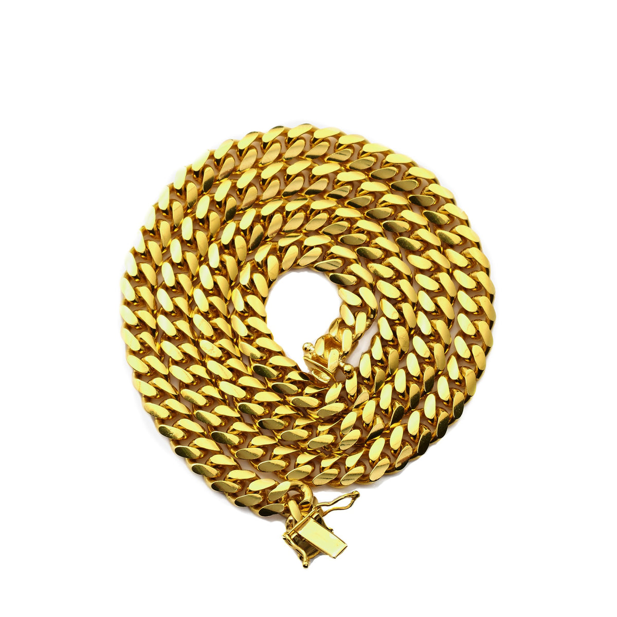 14K Yellow Gold 6mm Miami Cuban Necklace T342