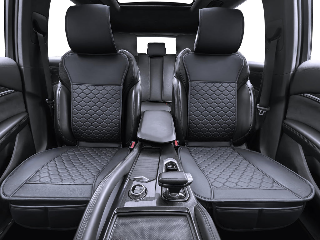 Leather Waterproof Car Seat Cover Full Set Black F47182