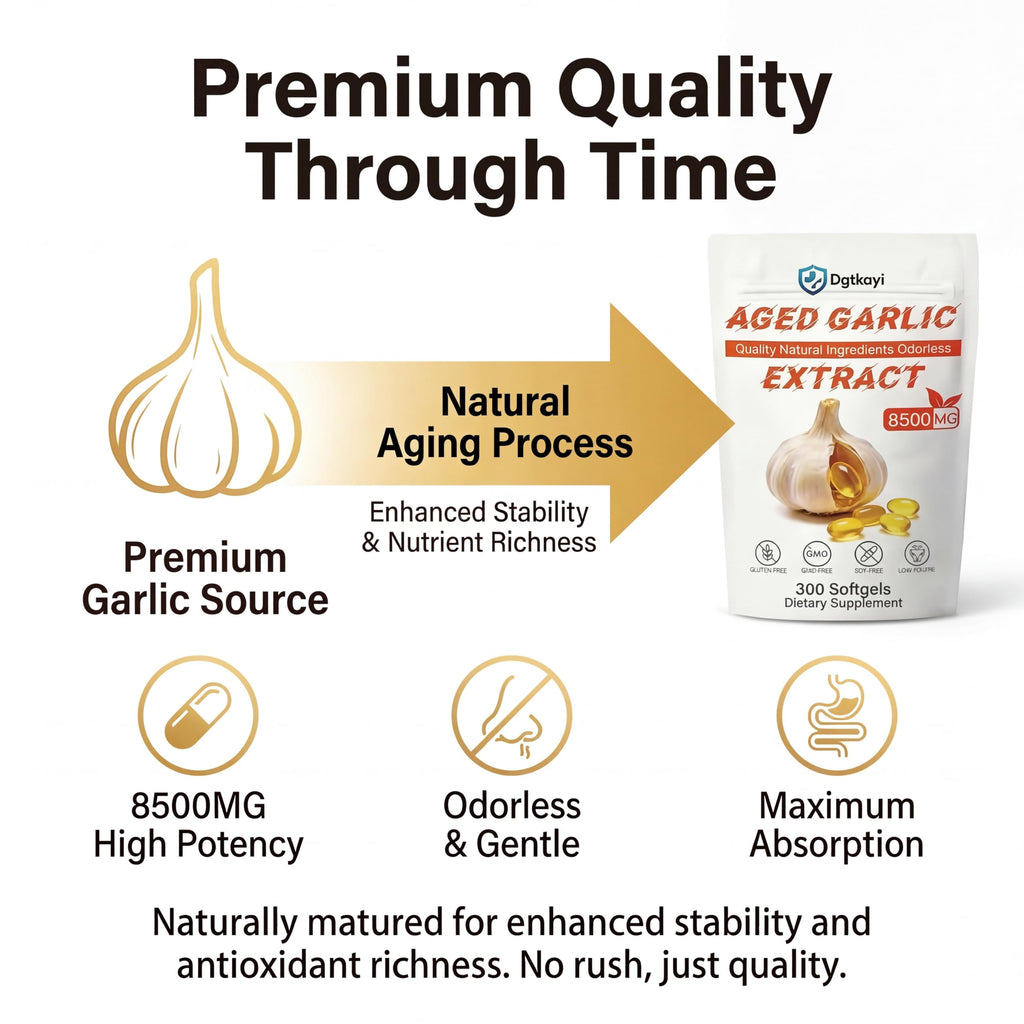 Odorless 8500mg Aged Garlic Extract 300 Softgels X57091
