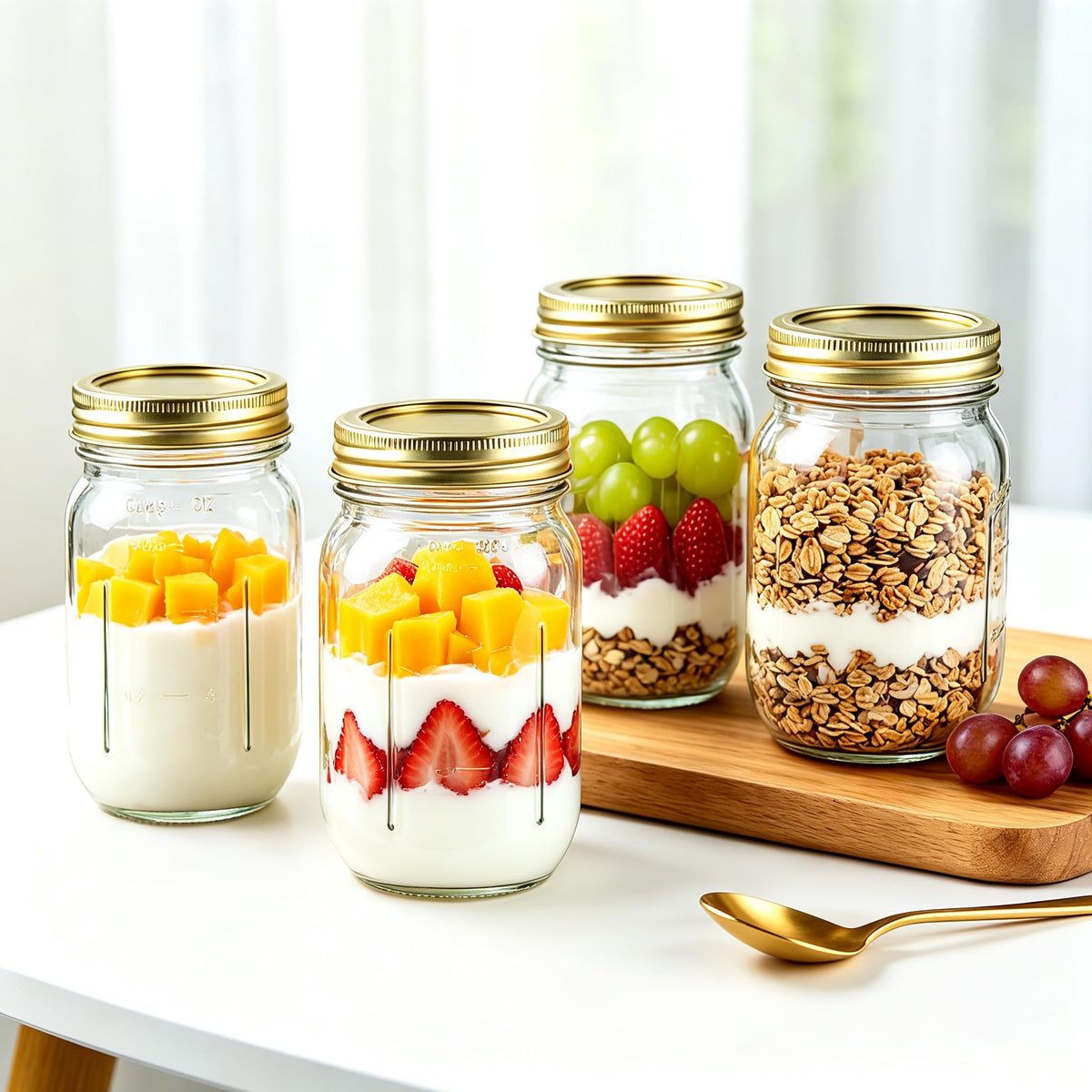16 oz Regular Mouth Glass Mason Jars 12pk X571278