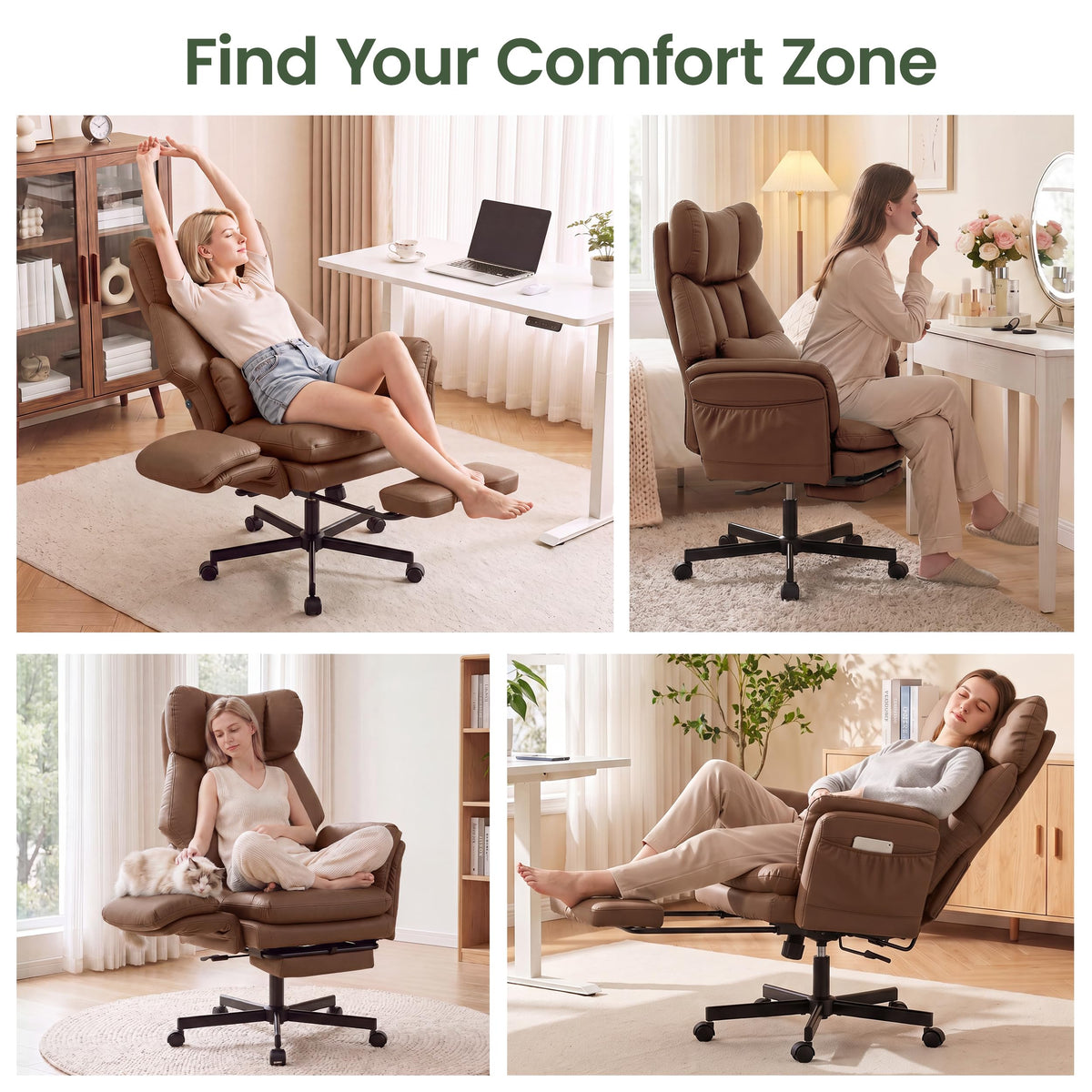 3D Kneading Massage Office Chair with Footrest M320