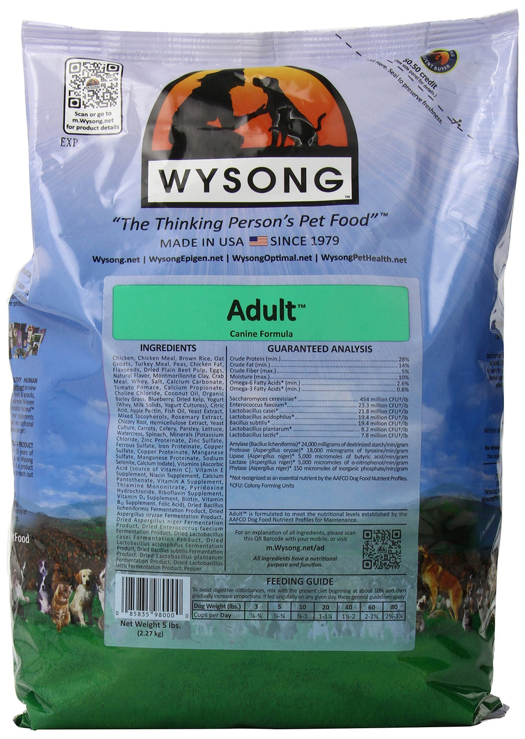Adult Dry Dog Food 5 Pound Bag B522712