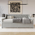 Twin Linen Upholstered Daybed with Trundle Z911