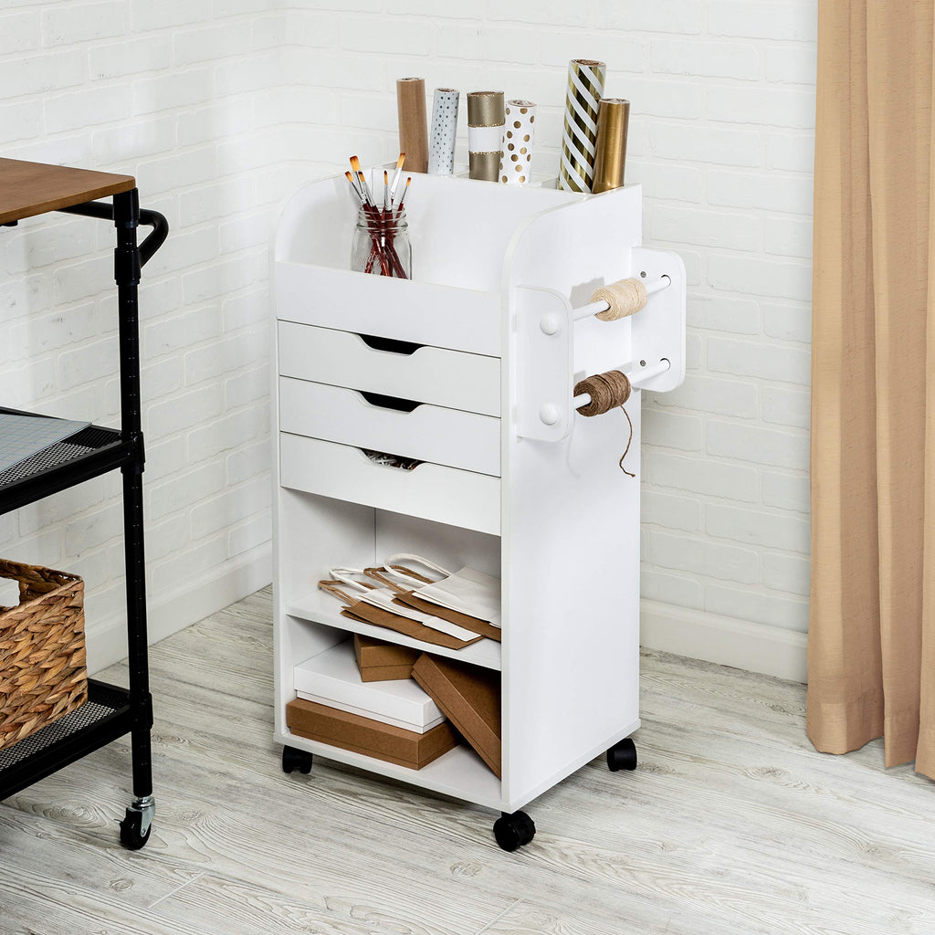Rolling Craft Storage Cart with Locking Wheels O81752