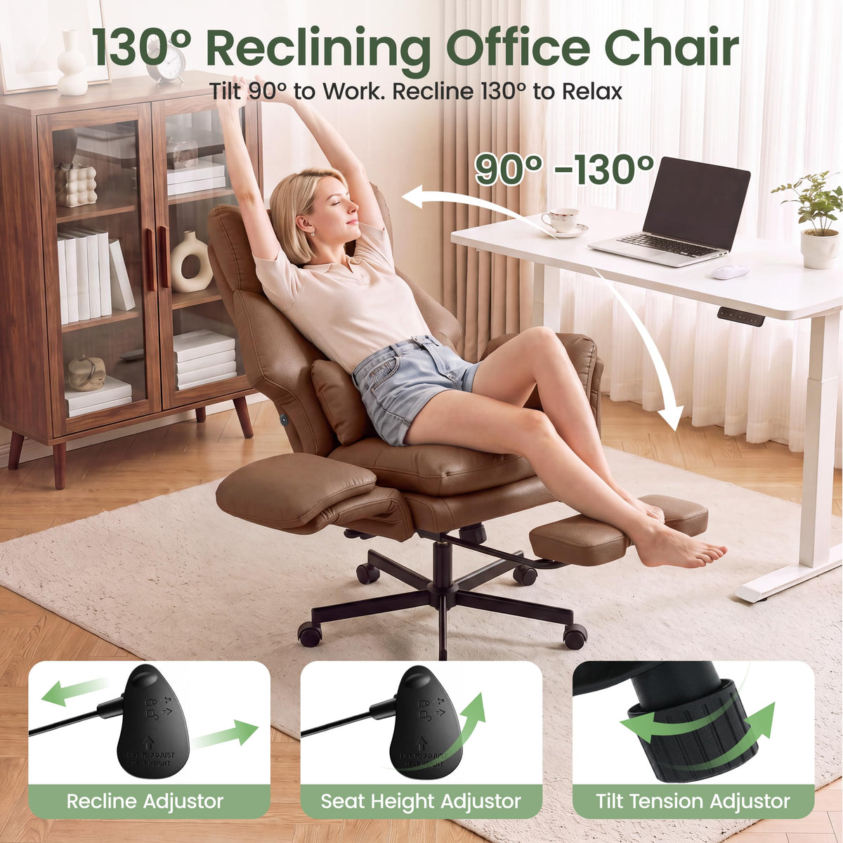 3D Kneading Massage Office Chair with Footrest M320