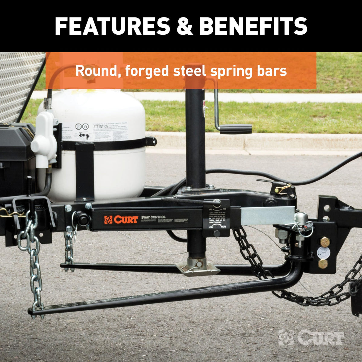 Round Bar Weight Distribution Hitch with Sway Control X929