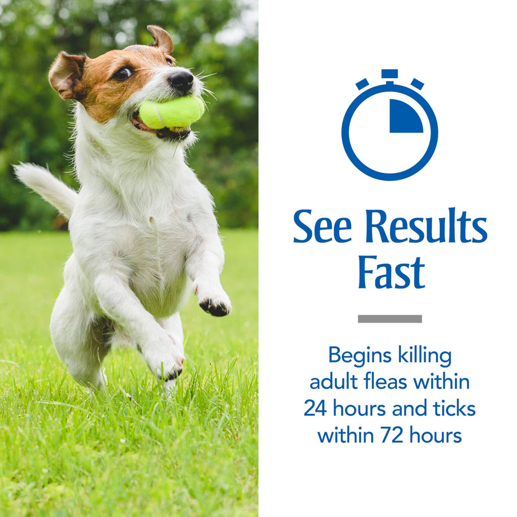 Flea & Tick Topical Dogs 5-22 lbs, Fipronil, 3-Month H2587